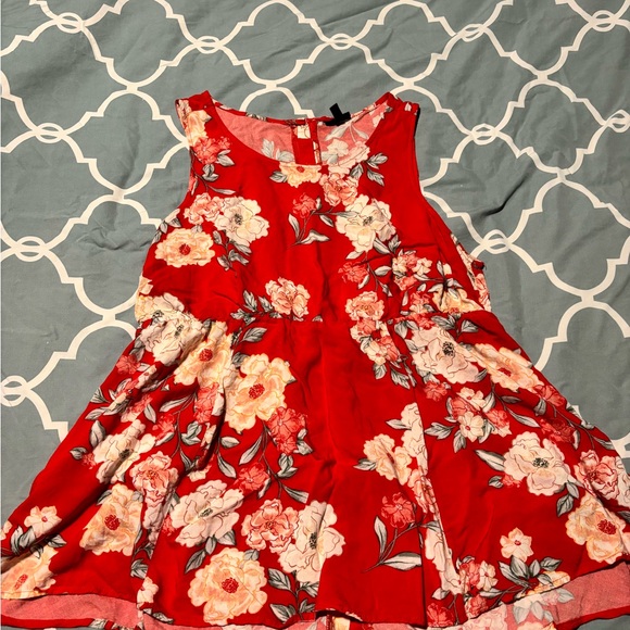 torrid Tops - Torrid Red Floral Tunic Tank